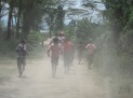 And then a pack of young Kenyan runners! Check out their dust cloud!